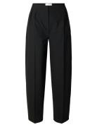 Selected Femme Slfeloise Hw Barrel Pant Svart