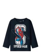 Name It Nmmnitin Spider Nreg Ls Top Noos Mar Marinblå