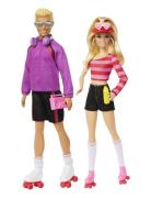 Barbie Fashionistas 2 Doll & 6 Accessories Set, Roller-Skating Theme, ...