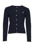 Ralph Lauren Kids Mini-Cable Cotton Cardigan Marinblå