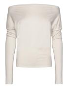 Weekday Drapy Long Sleeve Top Kräm