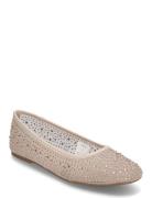 Mango Glitter-Effect Ballet Flats Beige