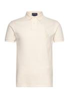 Polo Ralph Lauren Custom Slim Fit Big Pony Mesh Polo Shirt Kräm