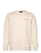 Lyle & Scott Loopback Embroidered Crew Neck Sweatshirt Kräm