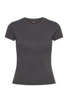 Gina Tricot Soft Touch Short Sleeve Top Grå