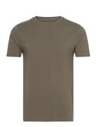 Lindbergh Mensstretchcrewnecktees/S Khaki Green