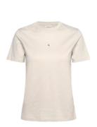 Calvin Klein Jeans Woven Label Regular Tee Beige