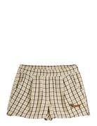 Mini Rodini Gingham Yd Woven Shorts Beige