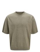 Jack & J S Jprblabradfort Knit Crew Neck Ss Sn Khaki Green