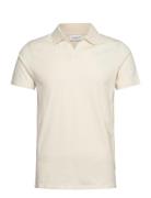 Lindbergh Stretch Polo Shirt S/S Kräm
