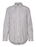 GANT Rel Classic Poplin Striped Shirt Marinblå