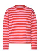 Monki Boxy Long Sleeve T-Shirt Röd