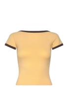 Monki Mini Short Sleeve Top Gul