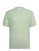 Lindbergh Knitted S/S O-Neck Tee Grön