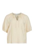 Vila Viclo 2/4 V-Neck Top - Noos Kräm