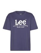 Lee Jeans Ss Logo Tee Marinblå