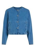 Vila Vireba L/S O-Neck Denim Jacket - Noos Blå