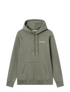WOOD WOOD Wwfred Hoodie Chest Print Grön