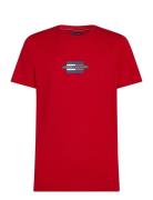 Tommy Hilfiger Flag Box Tee Röd