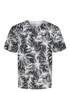 Jack & J S Jjebryan Aop Tee S/S O-Neck Sn Svart