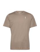 RS Sports Men's Performance Tee - Side Mesh Beige