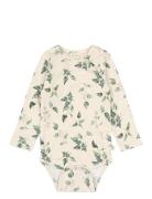 Petit Piao Body L/S Printed Kräm