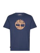 Timberland Camo Tree Logo Short Sleeve Tee Marinblå