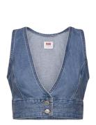 Levi's® Raine Denim Crop Top Check You Blå