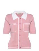 Pieszak Pd-Vigga Contrast Polo Knit Rosa