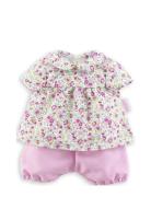 Corolle Corolle Dockkläder Blommig Blus Och Shorts, 30 Cm Rosa