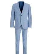 Jack & J S Jprriviera Linen Suit Slim Fit Blå