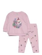 Lindex Set Sweatshirt Leggings Moomin Rosa