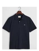 GANT Texture Stripe Polo Svart