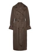 Weekday Over D Double-Breasted Trench Coat Brun
