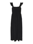 Pieces Pcluna Smock Strap Dress Sa Jrs Bc Svart