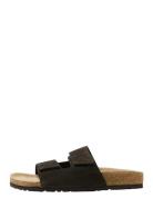 Selected Homme Slhbastian Suede Strap Slider B Svart