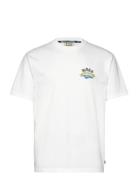 Scotch & Soda Front And Back Artwork Relaxed Fit T-Shirt Vit
