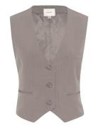 Gestuz Gzjoelle Mel. Pinstripe Waistcoat Grå