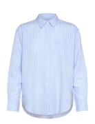 GANT Rel Tonal Striped Seersucker Shirt Blå