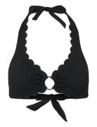 Hunkemöller Scallop Halter Croptop Svart