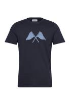 Lindbergh Copenhagen Print Tee S/S Marinblå
