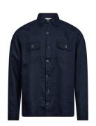 Bruun & Stengade Bs Adamos Overshirt Shirt Marinblå