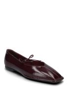 ALOHAS Sway Leather Ballet Flats Burgundy