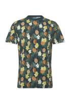 Lindbergh Juicy Aop O-Neck Tee S/S Grön