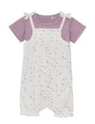 Fixoni Set W. Body & Romper Pointelle Lila
