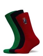 Polo Ralph Lauren Polo Bear Crew 3-Sock Gift Set Röd