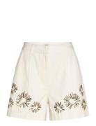 Scotch & Soda Embellished High Rise Shorts Kräm