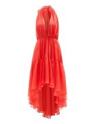 Bardot Leona High Low Ruffle Dress Röd