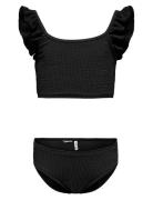 Kids Only Kogwave Structure Bikini Set Acc Svart