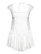Monki Fit And Flare Mini Dress Vit